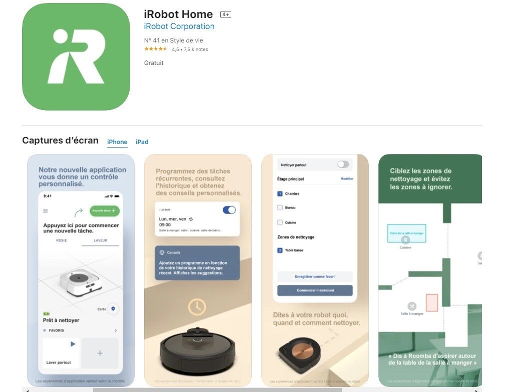 application irobot home